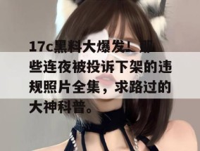 17c黑料大爆发！那些连夜被投诉下架的违规照片全集，求路过的大神科普。
